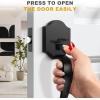 imageProbrico Black Heavy Duty Front Entry Handleset Passage Lock Grip Handle with Wave Lever Keyless Door Locks Interior and Exterior Entrance Door Handle with Reversible Handed Lever1PackBlack