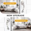 imageProbrico Black Heavy Duty Front Entry Handleset Passage Lock Grip Handle with Wave Lever Keyless Door Locks Interior and Exterior Entrance Door Handle with Reversible Handed Lever1PackSatin Nickel