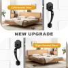 imageProbrico Black Heavy Duty Front Entry Handleset Passage Lock Grip Handle with Wave Lever Keyless Door Locks Interior and Exterior Entrance Door Handle with Reversible Handed Lever1PackBlack
