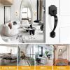 imageProbrico Black Heavy Duty Front Entry Handleset Passage Lock Grip Handle with Wave Lever Keyless Door Locks Interior and Exterior Entrance Door Handle with Reversible Handed Lever1PackBlack