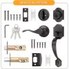 imageProbrico Oil Rubbed Bronze Front Entry HandlesetHeavy Duty Passage Lock Grip Handle with Wave LeverEntry Door Locksets with Deadbolt Single Cylinder Set1 SetOil Rubbed Bronze