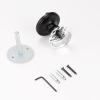 imageProbrico Diamond Crystal Style Half Dummy Door Knobs Faceted Glass Konb with Matte Black Round Rosette Individual Inactive French Door Knobs 5 PackBlack