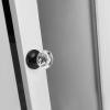 imageProbrico Diamond Crystal Style Half Dummy Door Knobs Faceted Glass Konb with Matte Black Round Rosette Individual Inactive French Door Knobs 5 PackBlack