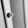 imageProbrico Diamond Crystal Style Half Dummy Door Knobs Faceted Glass Konb with Matte Black Round Rosette Individual Inactive French Door Knobs 5 PackBlack