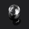 imageProbrico Diamond Crystal Style Half Dummy Door Knobs Faceted Glass Konb with Matte Black Round Rosette Individual Inactive French Door Knobs 5 PackBlack