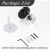 imageProbrico Diamond Crystal Style Half Dummy Door Knobs Faceted Glass Konb with Matte Black Round Rosette Individual Inactive French Door Knobs 5 PackBlack