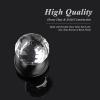 imageProbrico Diamond Crystal Style Half Dummy Door Knobs Faceted Glass Konb with Matte Black Round Rosette Individual Inactive French Door Knobs 5 PackBlack