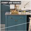 imageProbrico 10 Pack Cabinet Round Knobs in Brass FinishKitchen Cabinet Pulls Hardware1316 inch295mm Diameter Furniture Pull KnobsBrass
