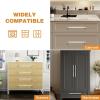imageProbrico 30 PackSquare Kitchen Cabinet Handles 334quot Holes Centers Stainless Steel Drawer Pulls Brushed Nickel 414quot Overall LengthBrushed Nickel