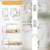 imageProbrico Satin Nickel Heavy Duty Front Entry HandlesetEntry Door Lockset with Deadbolt Single CylinderInterior and Exterior Entrance Passage LockGrip Handle with Wave Lever1SetSatin Nickel