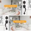 imageProbrico Satin Nickel Heavy Duty Front Entry HandlesetEntry Door Lockset with Deadbolt Single CylinderInterior and Exterior Entrance Passage LockGrip Handle with Wave Lever1SetOil Rubbed Bronze
