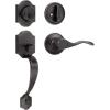 imageProbrico Satin Nickel Heavy Duty Front Entry HandlesetEntry Door Lockset with Deadbolt Single CylinderInterior and Exterior Entrance Passage LockGrip Handle with Wave Lever1SetOil Rubbed Bronze