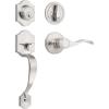 imageProbrico Satin Nickel Heavy Duty Front Entry HandlesetEntry Door Lockset with Deadbolt Single CylinderInterior and Exterior Entrance Passage LockGrip Handle with Wave Lever1SetSatin Nickel