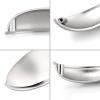 imageProbrico 10 Pack Brushed Nickel Cabinet Pulls Bin Cup Drawer Handles Cabinet Cup Handles 3 Inch Holes Drawer Handles and Knobs Kitchen Cabinet HardwareBrushed Nickel
