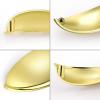 imageProbrico 10 Pack Brushed Nickel Cabinet Pulls Bin Cup Drawer Handles Cabinet Cup Handles 3 Inch Holes Drawer Handles and Knobs Kitchen Cabinet HardwareGold