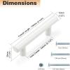 imageProbrico 50 Pack 3quot Hole Center Euro T Bar Kitchen Cabinet Pulls Stainless Steel Satin Nickel Furniture Dresser Drawer Handles 5 Inch Total LengthWhite