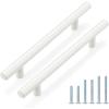 imageProbrico 50 Pack 3quot Hole Center Euro T Bar Kitchen Cabinet Pulls Stainless Steel Satin Nickel Furniture Dresser Drawer Handles 5 Inch Total LengthWhite