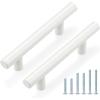 imageProbrico 50 Pack 3quot Hole Center Euro T Bar Kitchen Cabinet Pulls Stainless Steel Satin Nickel Furniture Dresser Drawer Handles 5 Inch Total LengthWhite