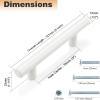 imageProbrico 50 Pack 3quot Hole Center Euro T Bar Kitchen Cabinet Pulls Stainless Steel Satin Nickel Furniture Dresser Drawer Handles 5 Inch Total LengthWhite