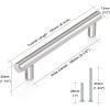 imageProbrico 100 Pack 3quot Hole Centers Euro T Bar Cabinet Pulls Satin Nickel Kitchen Cabinet Hardware Stainless Steel Bathroom Bedroom Dresser Drawer Handles 5 Inch Total Length100 Pack