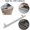 imageProbrico 100 Pack 3quot Hole Centers Euro T Bar Cabinet Pulls Satin Nickel Kitchen Cabinet Hardware Stainless Steel Bathroom Bedroom Dresser Drawer Handles 5 Inch Total Lengthhole center 1235
