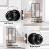 image:imageProbrico BathBed Door Knobs in Flat Black Finish Flat Ball Privacy Door Knobs Keyless Interior Locks for Bedroom Bathroom 3 Pack