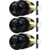 image:imageProbrico BathBed Door Knobs in Flat Black Finish Flat Ball Privacy Door Knobs Keyless Interior Locks for Bedroom Bathroom 3 Pack