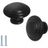 image:imageProbrico 25 Pack Cabinet Knobs and Handles Black Drawer Pulls Knobs for Dresser Closet Desk 113 Inch DiameterBlack