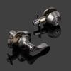 image:imageProbrico Front Door Handle Lever 3 Sets  Entry Door Lever and Double Cylinder Deadbolts Combo Pack in Oil Rubbed Bronze Finish Keyed Alike Lockset Exterior and Interior Contractor Pack Wave StyleBrushed Nickel