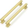 image:imageProbrico 10 Pack 5 Inch Matte Black Cabinet Handles HeavyDuty Drawer Pulls for Dresser Hardware CorrosionResistant Pulls for Cabinets and DrawersBrushed Gold