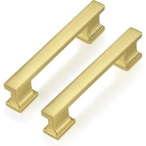 image:imageProbrico 10 Pack 5 Inch Matte Black Cabinet Handles HeavyDuty Drawer Pulls for Dresser Hardware CorrosionResistant Pulls for Cabinets and DrawersBrushed Gold