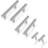 image:imageProbrico 30 Pack 3 Inch Euro T Bar Cabinet Pulls and 30 Pack  PD201HSS Kitchen Cabinet Drawer Knob amp 5 Pack 212 Inch Satin Nickel Drawer Pulls Knobs Bundle