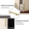image:imageProbrico 10 Pack334 Hole Centers Kitchen Cabinet Pulls in Gold Euro Round T Bar Stainless Steel Kitchen Bathroom Cabinet Hardware Dresser Handles Drawer Pulls 6 Inch Total Lengthhole center 334
