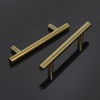 image:imageProbrico 10 Pack334 Hole Centers Kitchen Cabinet Pulls in Gold Euro Round T Bar Stainless Steel Kitchen Bathroom Cabinet Hardware Dresser Handles Drawer Pulls 6 Inch Total Lengthhole center 334