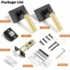 image:imageProbrico Brushed Gold Privacy Door Handle Knurled Lever Heavy Duty Interior Door Handles for BedampBath Reversible for LeftRight Doors Keyless Door Lever with LockMatte BlackGold