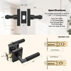 image:imageProbrico Brushed Gold Privacy Door Handle Knurled Lever Heavy Duty Interior Door Handles for BedampBath Reversible for LeftRight Doors Keyless Door Lever with LockMatte Black