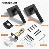 image:imageProbrico Brushed Gold Privacy Door Handle Knurled Lever Heavy Duty Interior Door Handles for BedampBath Reversible for LeftRight Doors Keyless Door Lever with LockMatte Black