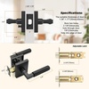 image:imageProbrico Brushed Gold Privacy Door Handle Knurled Lever Heavy Duty Interior Door Handles for BedampBath Reversible for LeftRight Doors Keyless Door Lever with LockMatte Black